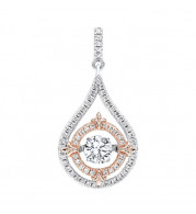 Gems One Silver Cubic Zirconia (1/20 Ctw) Pendant - PD10228-SS