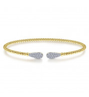 Gabriel & Co. 14k Yellow Gold Bujukan Diamond Bangle Bracelet - BG4230-65Y45JJ