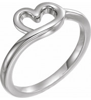 14K White Heart Youth Ring - 51743101P