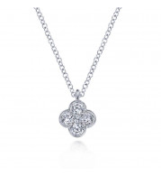 Gabriel & Co. 14k White Gold Lusso Diamond Necklace - NK6082W45JJ
