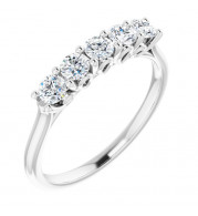 14K White 1/2 CTW Diamond Anniversary Band - 12308060000P