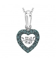 Gems One 14KT White Gold & Diamond Rhythm Of Love Neckwear Pendant  - 1/5 ctw - ROL1021-4WCBL