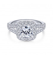 Gabriel & Co. 14k White Gold Contemporary Halo Engagement Ring - ER10252C6W44JJ