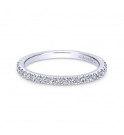 Gabriel & Co. 14k White Gold Contemporary Anniversary Wedding Band - WB6675W44JJ