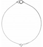 14K White Interlocking Circle Bracelet - BRC773101P