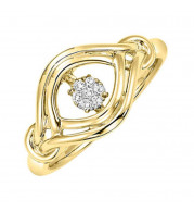 Gems One Silver (SLV 995) Diamond Rhythm Of Love Fashion Ring  - 1/10 ctw - ROL1175-SSYD