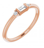 14K Rose 1/8 CTW Diamond Stackable Ring - 124011602P