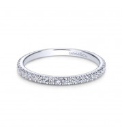 Gabriel & Co. 14k White Gold Contemporary Diamond Wedding Band - WB6700W44JJ