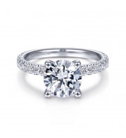 Gabriel & Co. 14k White Gold Contemporary Straight Engagement Ring - ER13904R8W44JJ