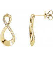 14K Yellow .08 CTW Diamond Infinity-Inspired Earrings - 68976101P