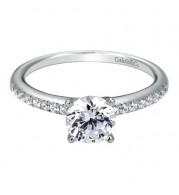 Gabriel & Co. 14k White Gold Contemporary Straight Engagement Ring - ER7973W44JJ
