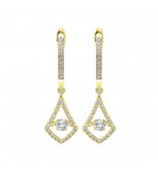 Gems One 14KT Yellow Gold & Diamond Rhythm Of Love Fashion Earrings   - 1/2 ctw - ROL2010-4YC