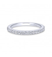 Gabriel & Co. 14k White Gold Contemporary Diamond Wedding Band - WB6873W44JJ