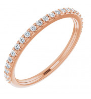 14K Rose 1/5 CTW Diamond Band for 8x6 mm Oval Ring - 12214560003P
