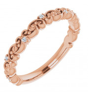 14K Rose .04 CTW Diamond Anniversary Band - 123283602P