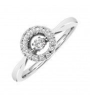 Gems One Silver (SLV 995) Diamond Rhythm Of Love Fashion Ring   - 1/5 ctw - ROL1181-SSD