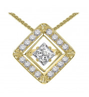 Gems One 14KT Yellow Gold & Diamond Rhythm Of Love Neckwear Pendant  - 1/2 ctw - ROL1072-4YC