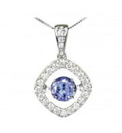 Gems One 14KT White Gold & Diamond Rhythm Of Love Neckwear Pendant  - 1/4 ctw - ROL1152-4WCT
