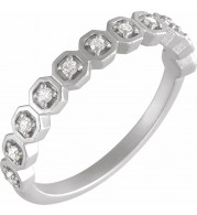 14K White 1/6 CTW Diamond Anniversary Band - 123868600P