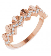 14K Rose 1/6 CTW Diamond Vintage-Inspired Anniversary Band - 123851602P
