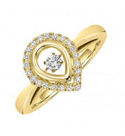 Gems One 10KT Yellow Gold & Diamond Rhythm Of Love Fashion Ring  - 1/5 ctw - ROL1177-1YC