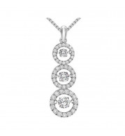 Gems One 14KT White Gold & Diamond Rhythm Of Love Neckwear Pendant  - 1/2 ctw - ROL1061-4WC