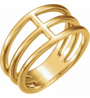 14K Yellow Negative Space Ring - 51673601P