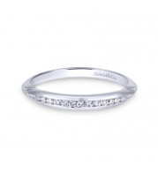 Gabriel & Co. 14k White Gold Contemporary Diamond Wedding Band - WB11749R3W44JJ