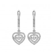 Gems One 14KT White Gold & Diamond Rhythm Of Love Fashion Earrings  - 1/2 ctw - ROL2018-4WC