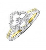 Gems One 10Kt White Yellow Gold Diamond (1/4Ctw) Ring - RG10232-1YWC