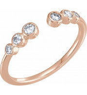 14K Rose 1/4 CTW Diamond Negative Space Ring - 123339602P