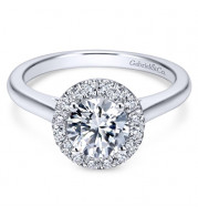 Gabriel & Co. 14k White Gold Contemporary Halo Engagement Ring - ER7265W44JJ