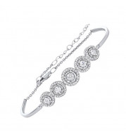 Gems One 14Kt White Gold Diamond (1 1/2Ctw) Bangle - BG10015-4WC