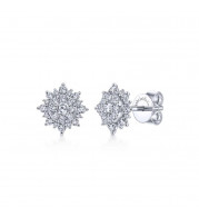 Gabriel & Co. 14k White Gold Lusso Diamond Stud Earrings - EG13663W45JJ