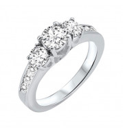 Gems One 14Kt White Gold Diamond (1 1/2Ctw) Ring - RG10787-4WF