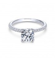 Gabriel & Co. 14k White Gold Contemporary Straight Engagement Ring - ER13903R4W44JJ