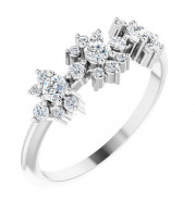 14K White 3/8 CTW Diamond Anniversary Band - 124042604P