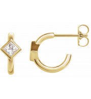 14K Yellow 1/3 CTW Diamond Hoop Earrings - 87081606P