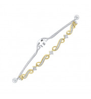 Gems One Silver Diamond (1/8Ctw) Bracelet - FB1159-SSWYSC
