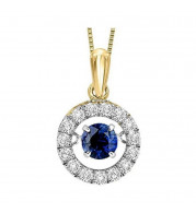 Gems One 14KT Yellow Gold & Diamond Rhythm Of Love Neckwear Pendant  - 1/8 ctw - ROL1099-4YCS