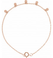 14K Rose Beaded 5-Station 7 Bracelet - BRC792602P