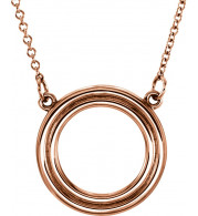 14K Rose Circle 16 Necklace - 85873102P