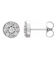 14K White 3/8 CTW Diamond Earrings - 862886000P