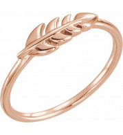14K Rose Leaf Ring - 51648103P