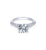 Gabriel & Co. 14k White Gold Contemporary Straight Engagement Ring - ER11757R6W44JJ