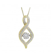 Gems One 14KT Yellow Gold & Diamond Rhythm Of Love Neckwear Pendant  - 1/5 ctw - ROL1127-4YC