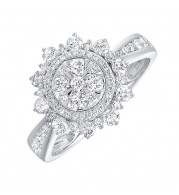 Gems One 14Kt White Gold Diamond (1Ctw) Ring - RG11799-4WC