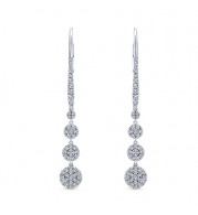 Gabriel & Co. 14k White Gold Lusso Diamond Drop Earrings - EG12961W45JJ