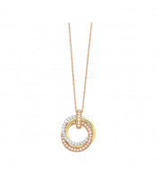 Gems One 14Kt White Yellow Rose Gold Diamond (1/2Ctw) Pendant - PD34408-4WYPD
