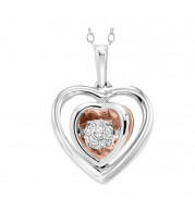 Gems One Silver (SLV 995) Diamond Stunning Neckwear Pendant  - 1/6 ctw - ROL1224-SS1PD